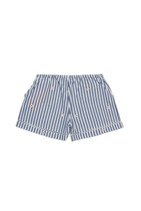 White & Light Blue Short - White & Light Blue