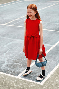 Belted dress - Goji Berry