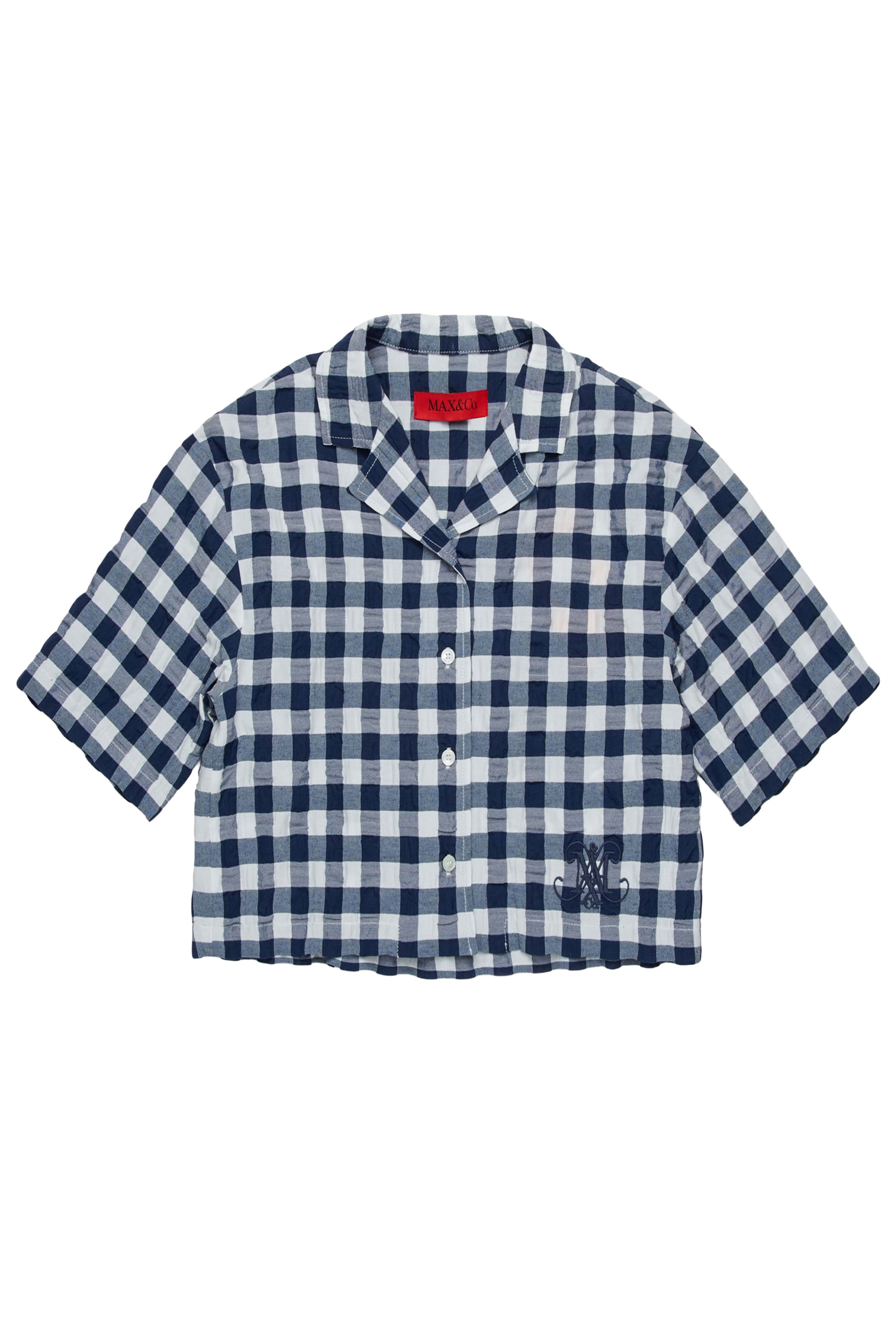 Short-sleeved checked shirt - Mood Indigo