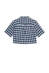 Short-sleeved checked shirt - Mood Indigo