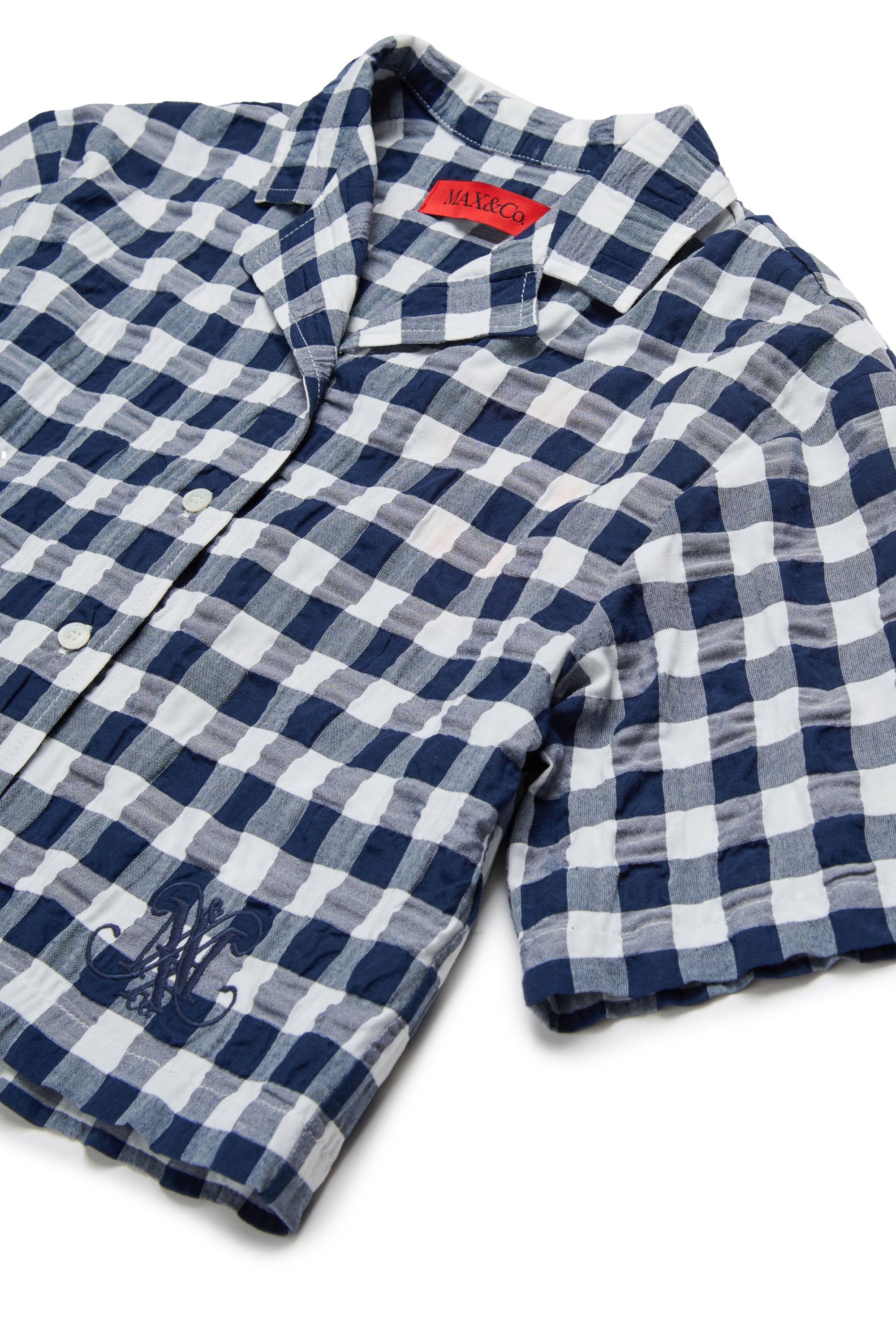 Short-sleeved checked shirt - Mood Indigo