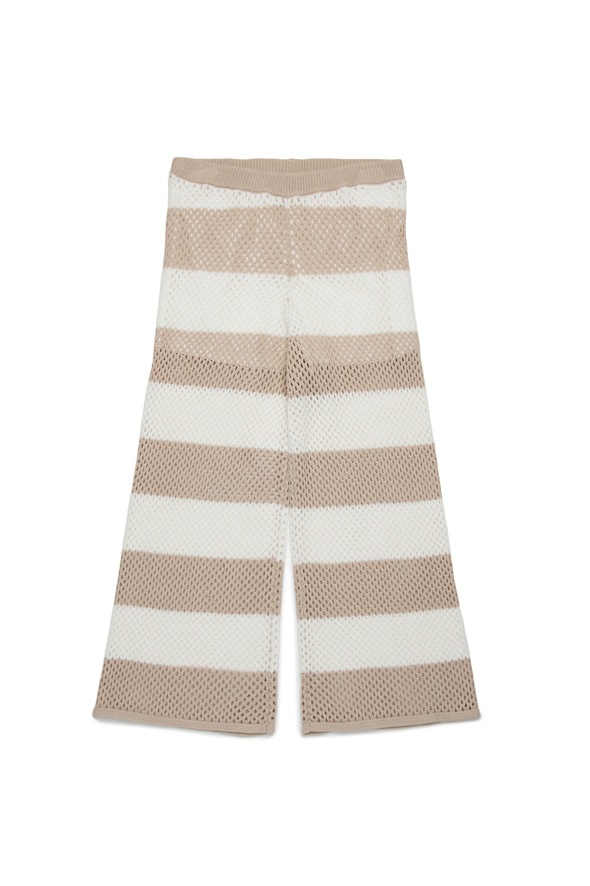 Thick striped trousers - Natural White & Sand