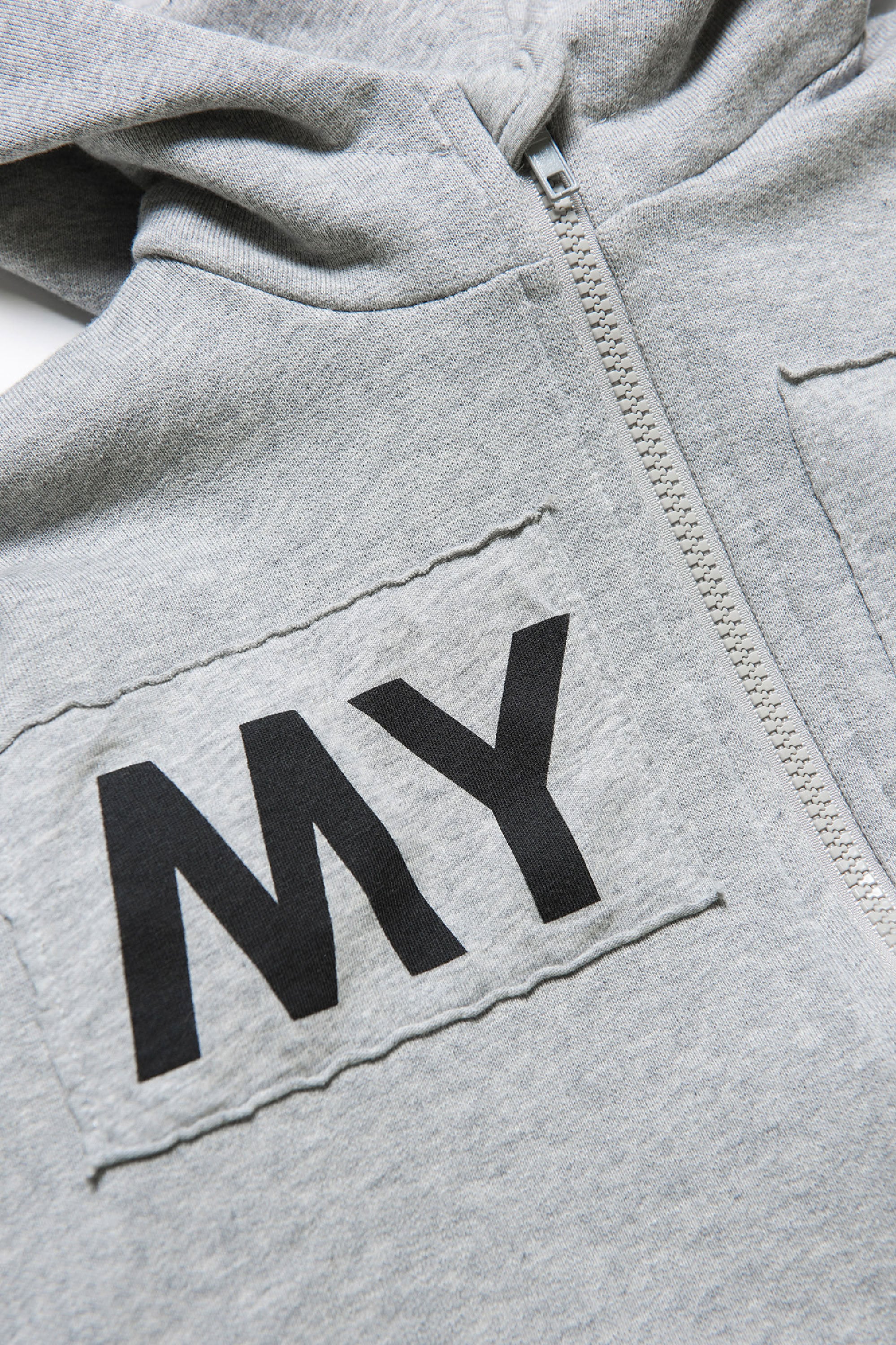 Sweat à capuche avec logo imprimé - Fresh Grey Melange