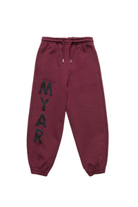 Tracksuit trousers with logo - Bordeaux