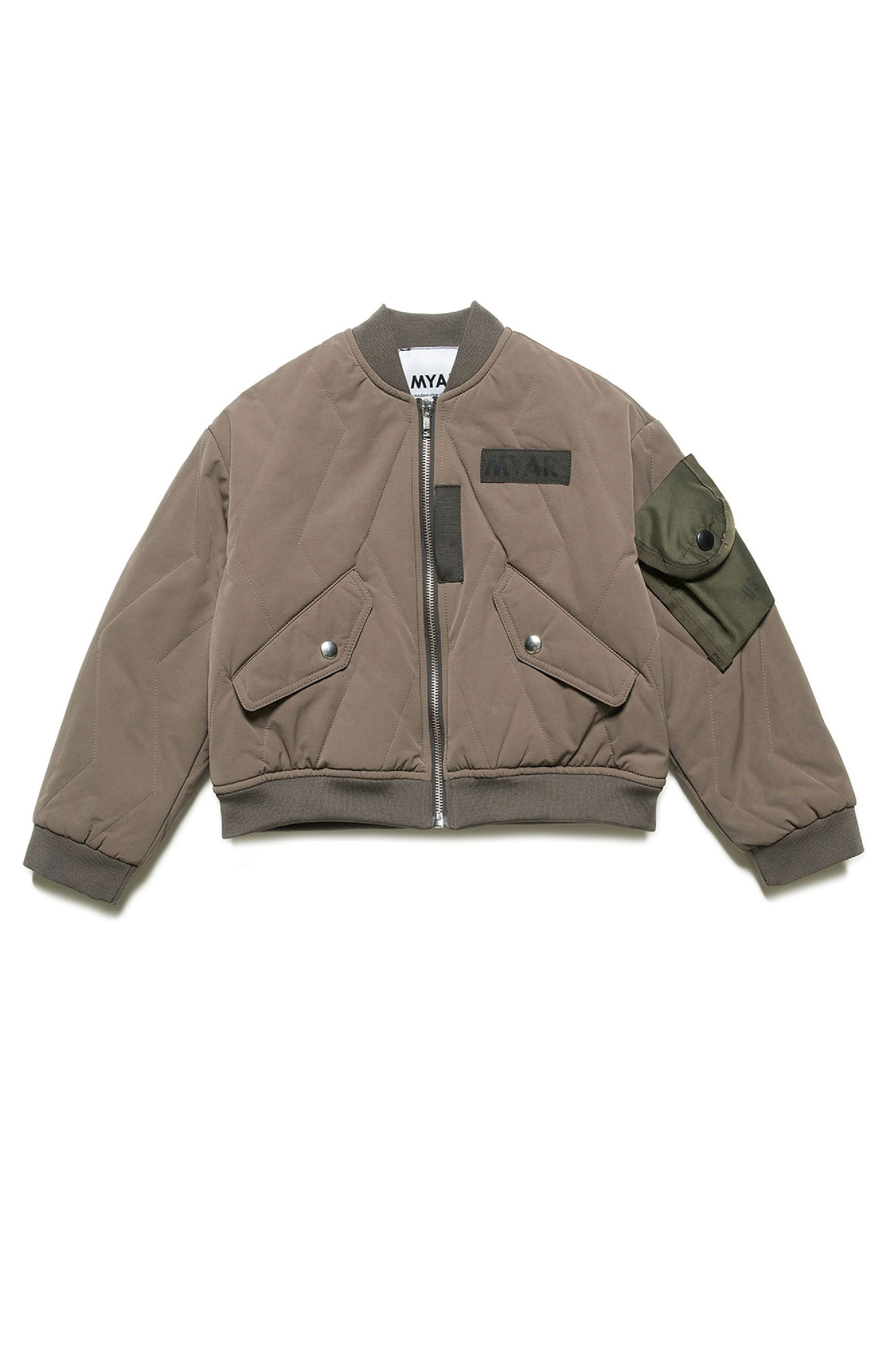 Veste à poches zippées - Brownish Green