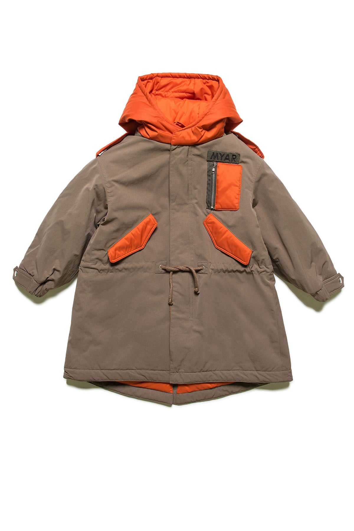 Parka longue à capuche - Brownish Green
