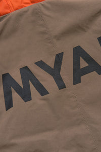 Long hooded parka - Brownish Green