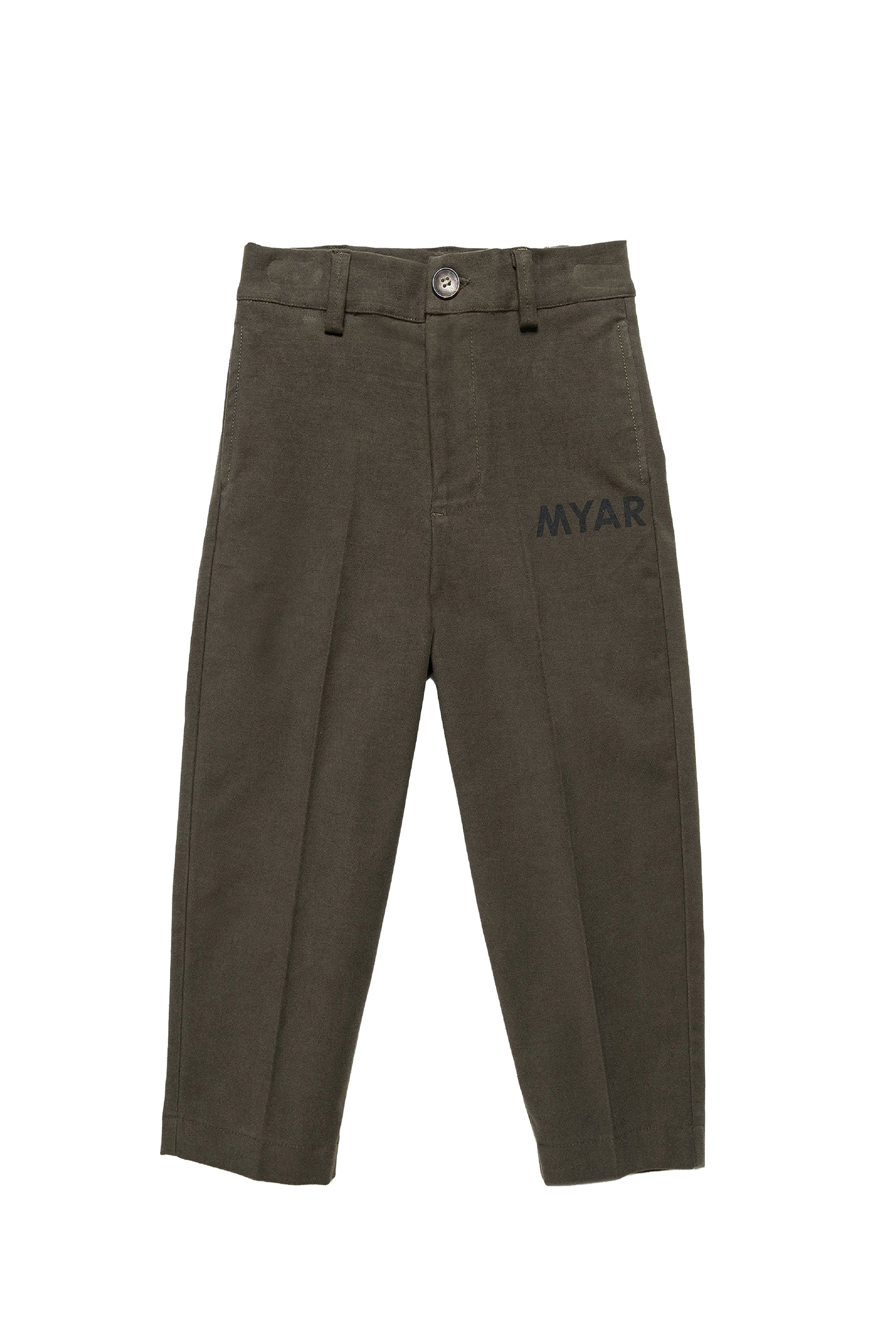 Chino trousers with logo - Dark Military Green