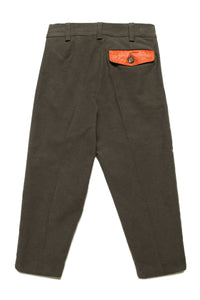 Chino trousers with logo - Dark Military Green