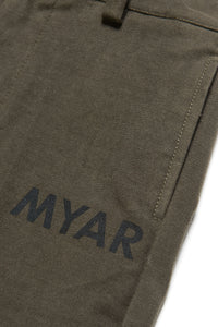 Chino trousers with logo - Dark Military Green