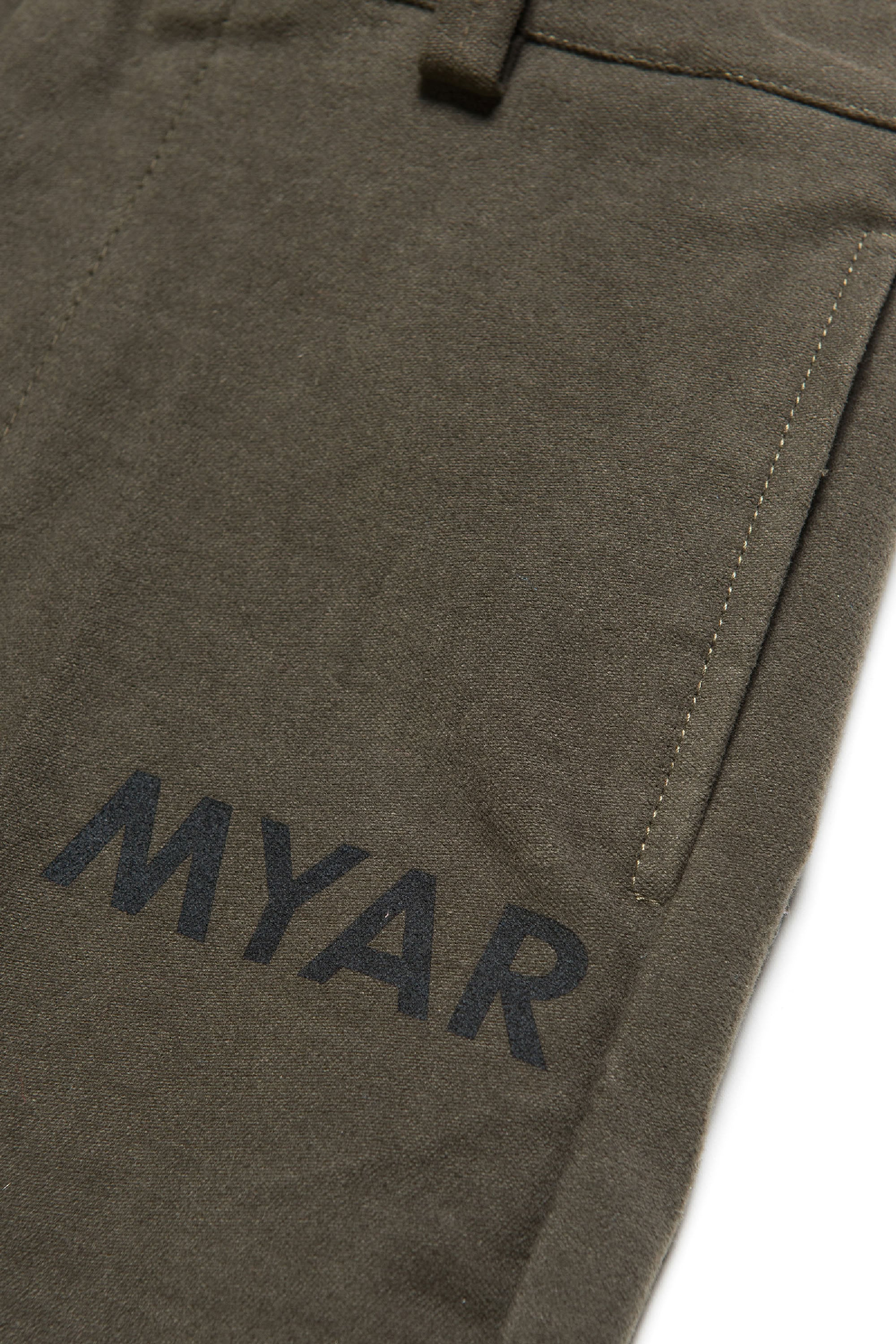 Chino trousers with logo - Dark Military Green