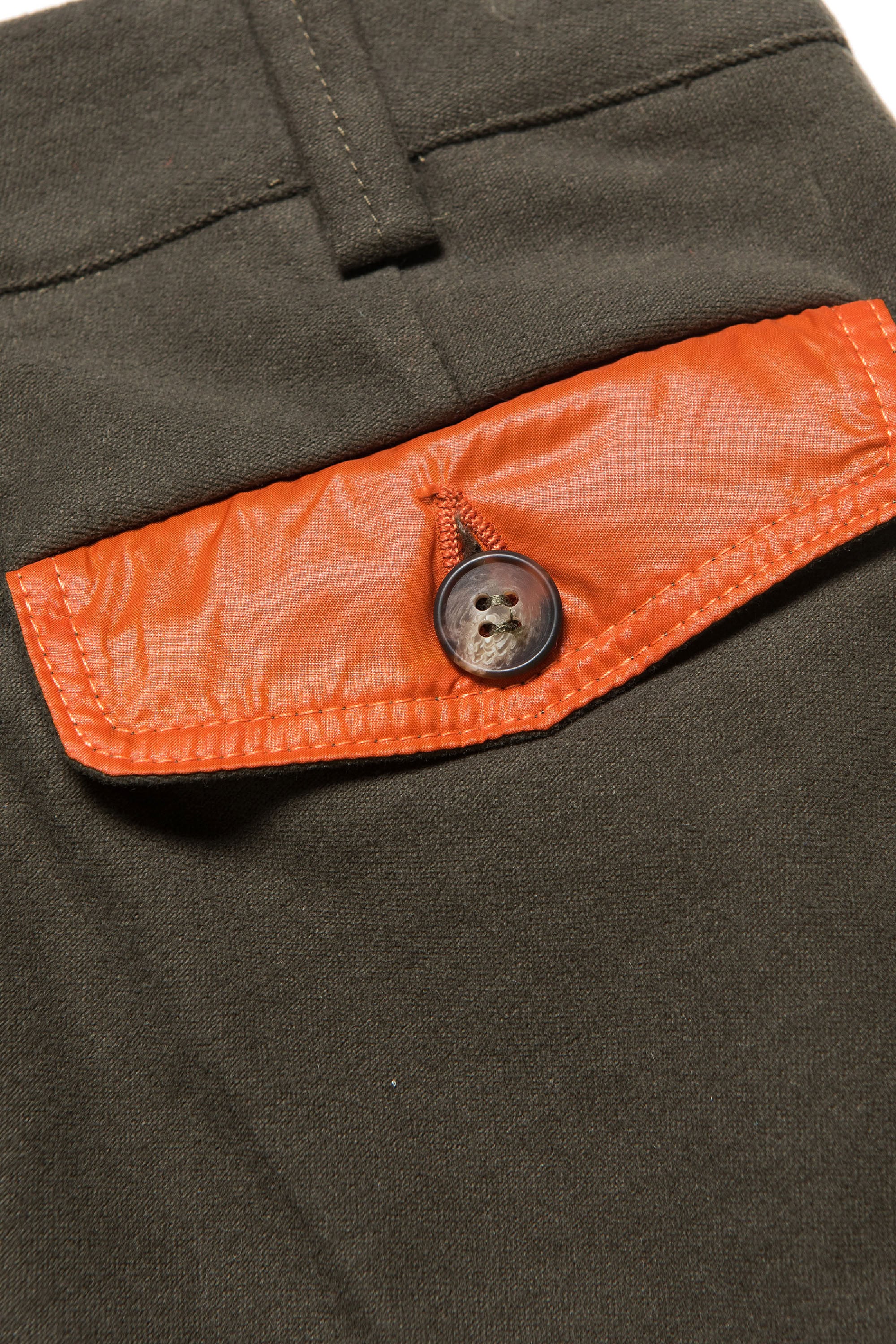 Chino trousers with logo - Dark Military Green