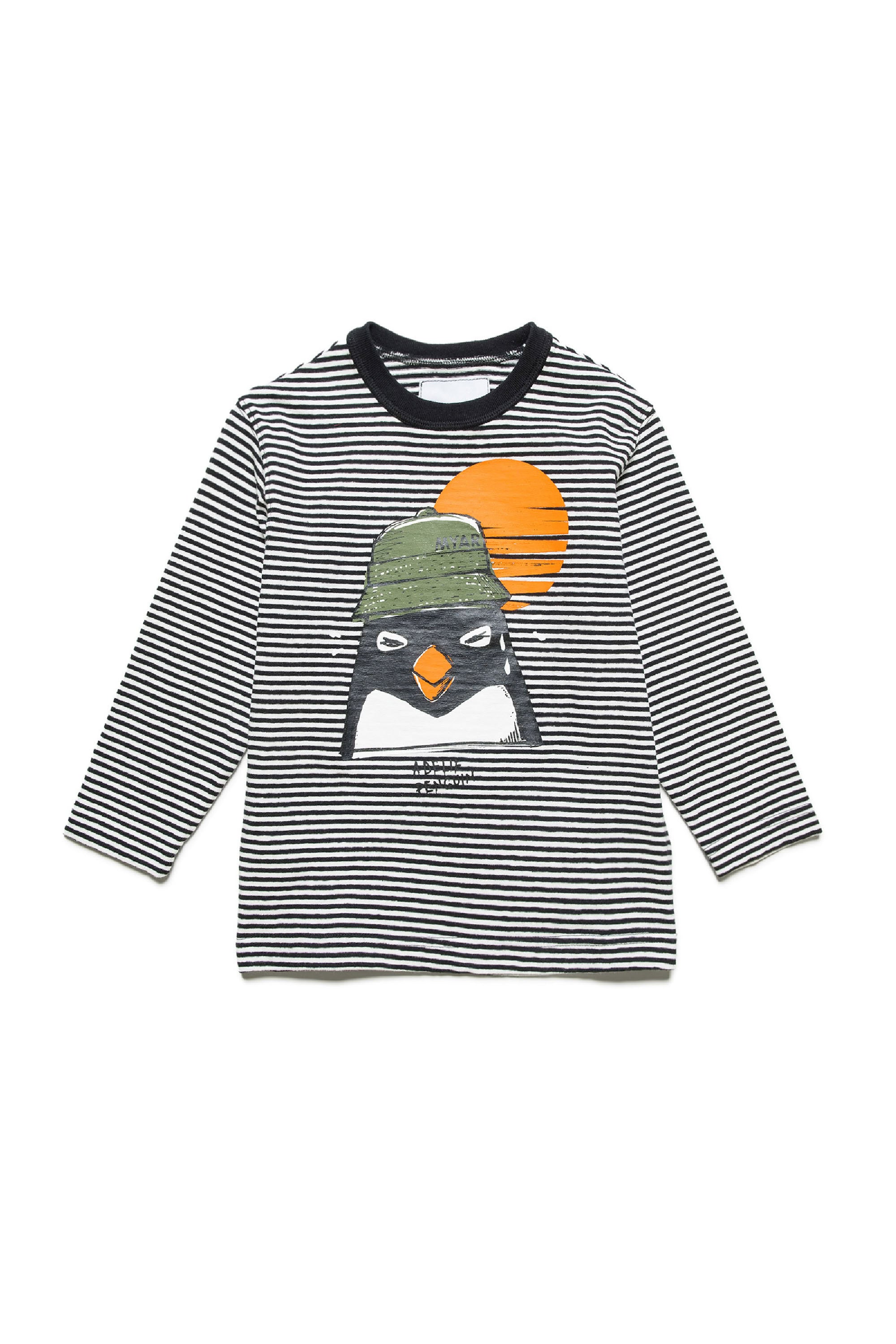Long-sleeved striped T-shirt - Black