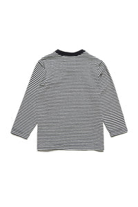 Long-sleeved striped T-shirt - Black