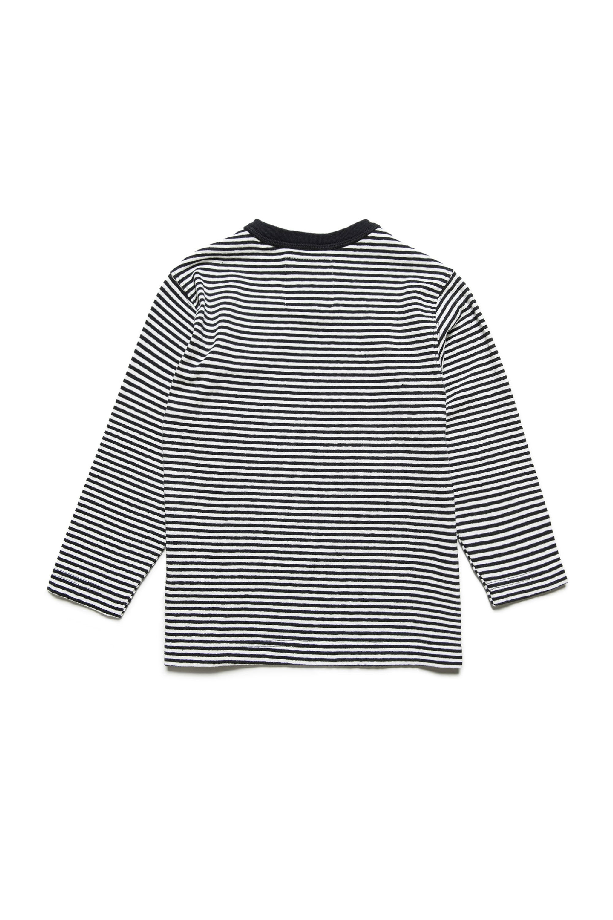 Long-sleeved striped T-shirt - Black