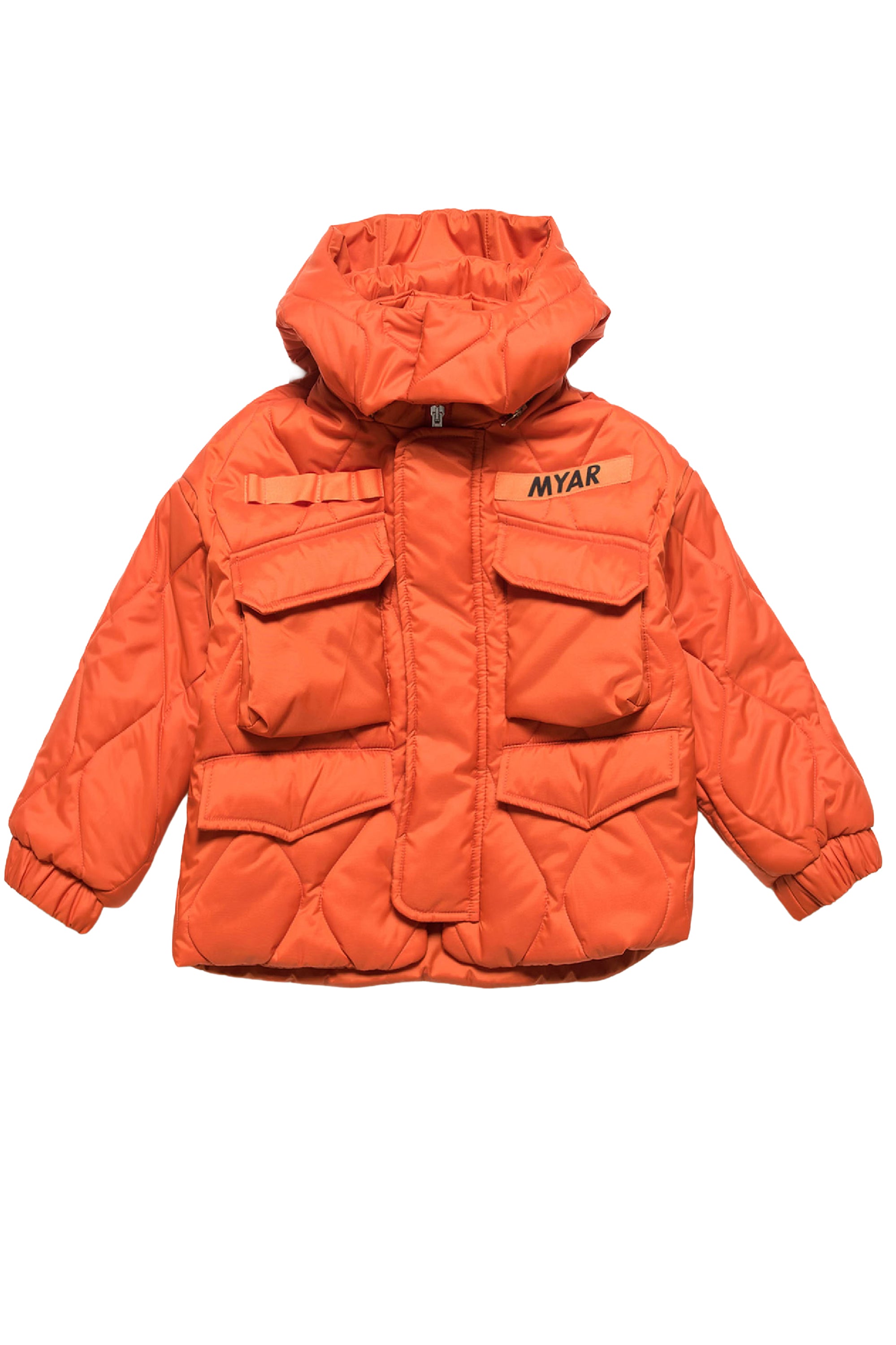Doudoune courte à capuche - Soft Orange