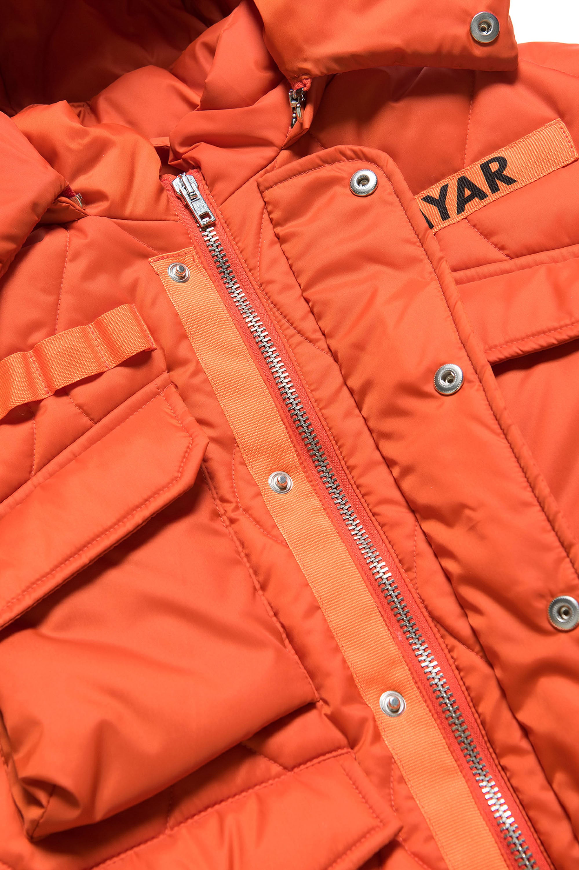 Short hooded jacket - Soft Orange