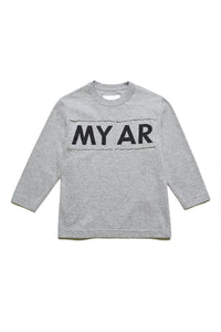 T-shirt à manches longues avec logo - Medium Grey Melange