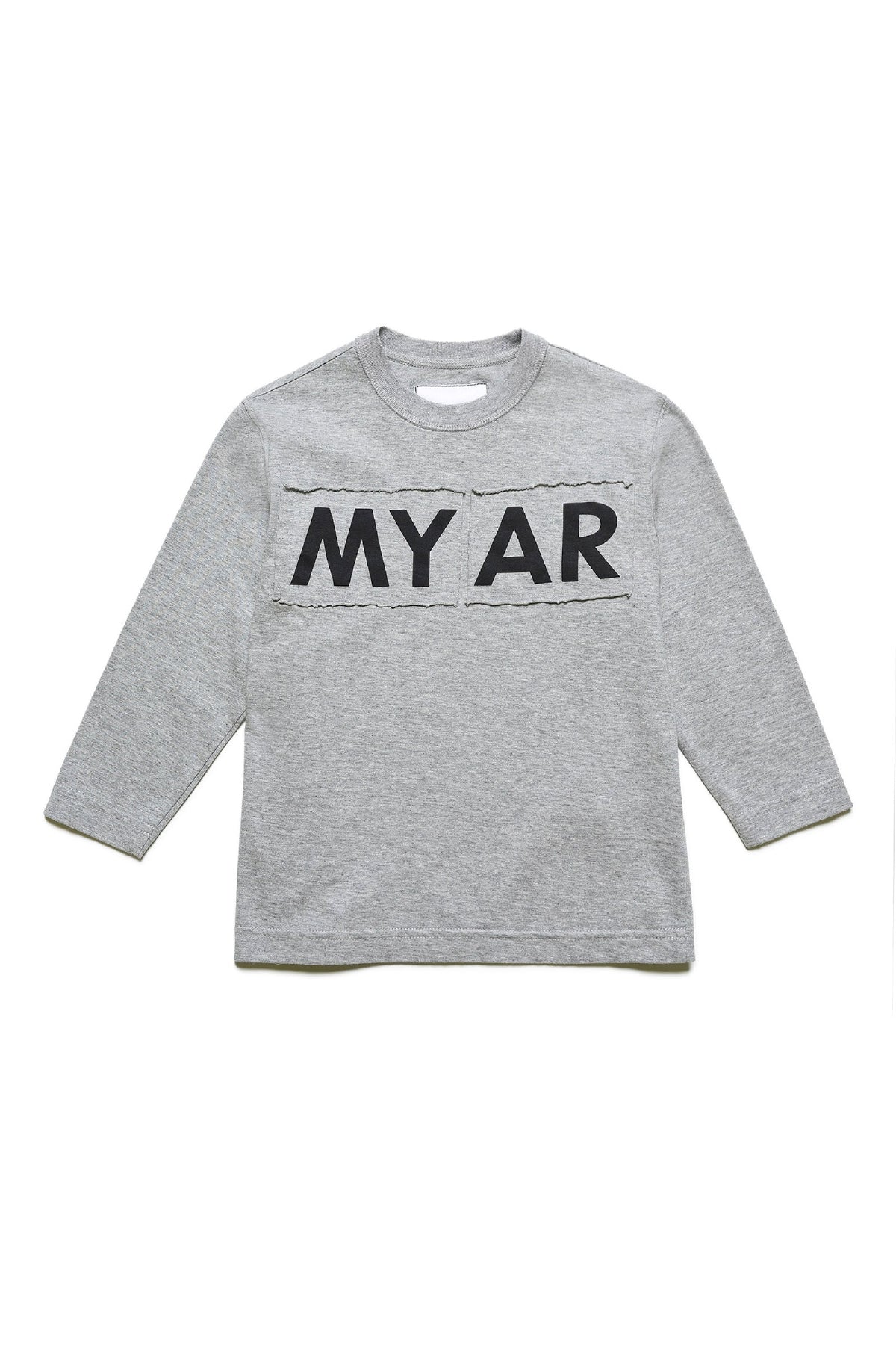 T-shirt à manches longues avec logo - Medium Grey Melange
