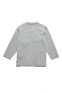 T-shirt à manches longues avec logo - Medium Grey Melange