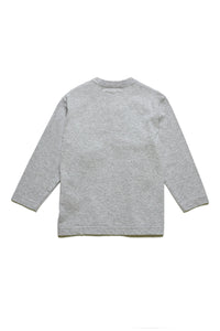 T-shirt à manches longues avec logo - Medium Grey Melange