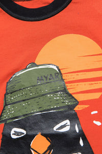 T-shirt à imprimé - Dark Orange