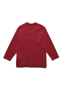 Long-sleeved T-shirt with logo - Dark Red