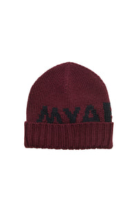 Wool logo hat - Bordeaux