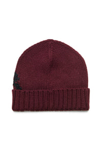 Wool logo hat - Bordeaux