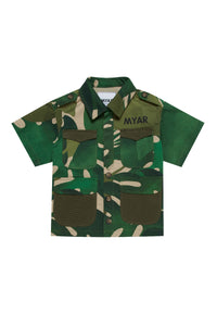 Short-sleeved printed shirt - Green Rain Forest