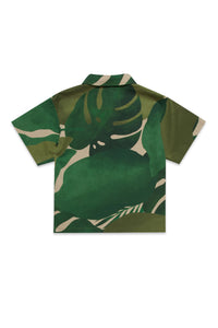Short-sleeved printed shirt - Green Rain Forest