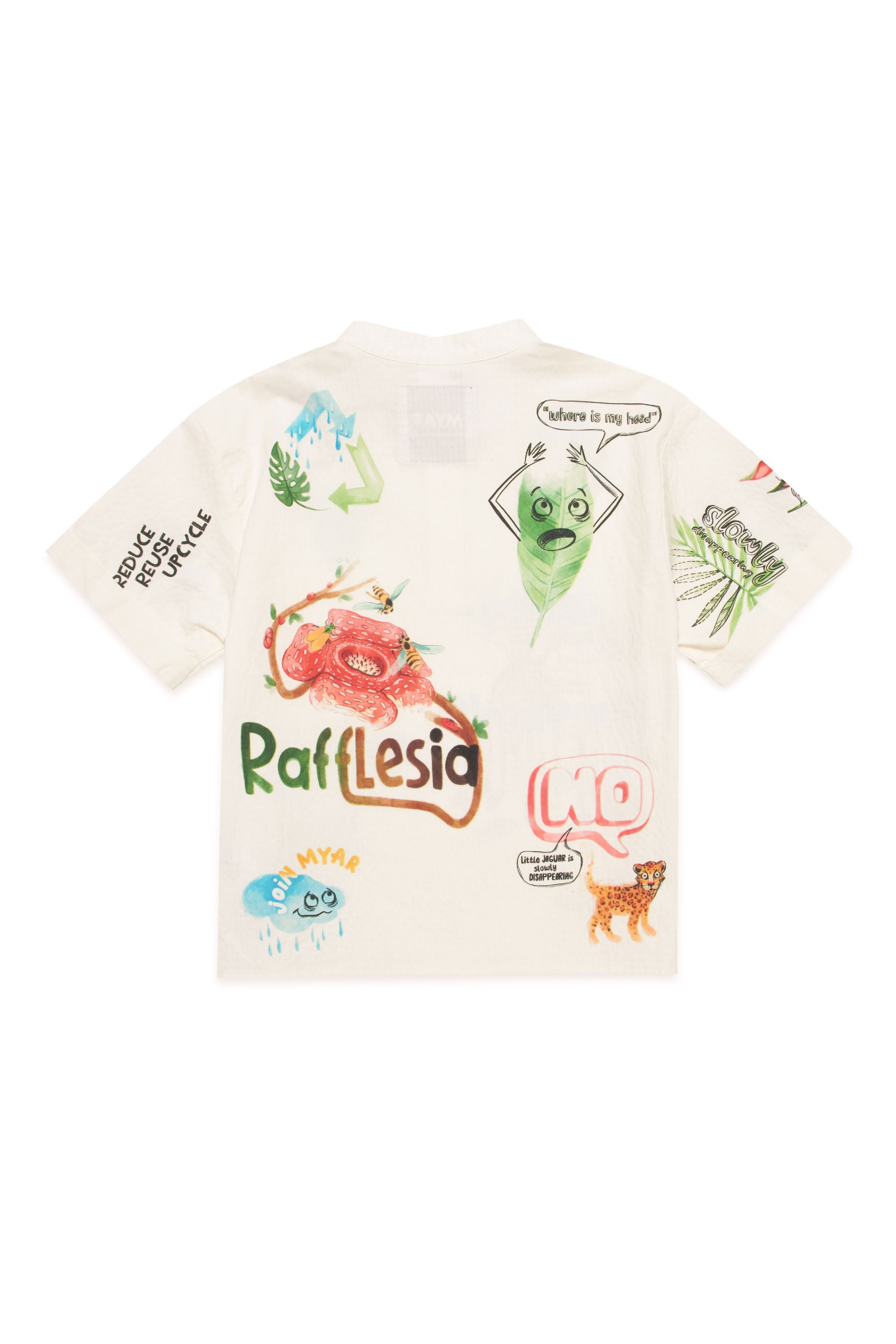 Chemise imprimée à manches courtes - Off White