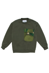 Printed sweatshirt - Army Green
