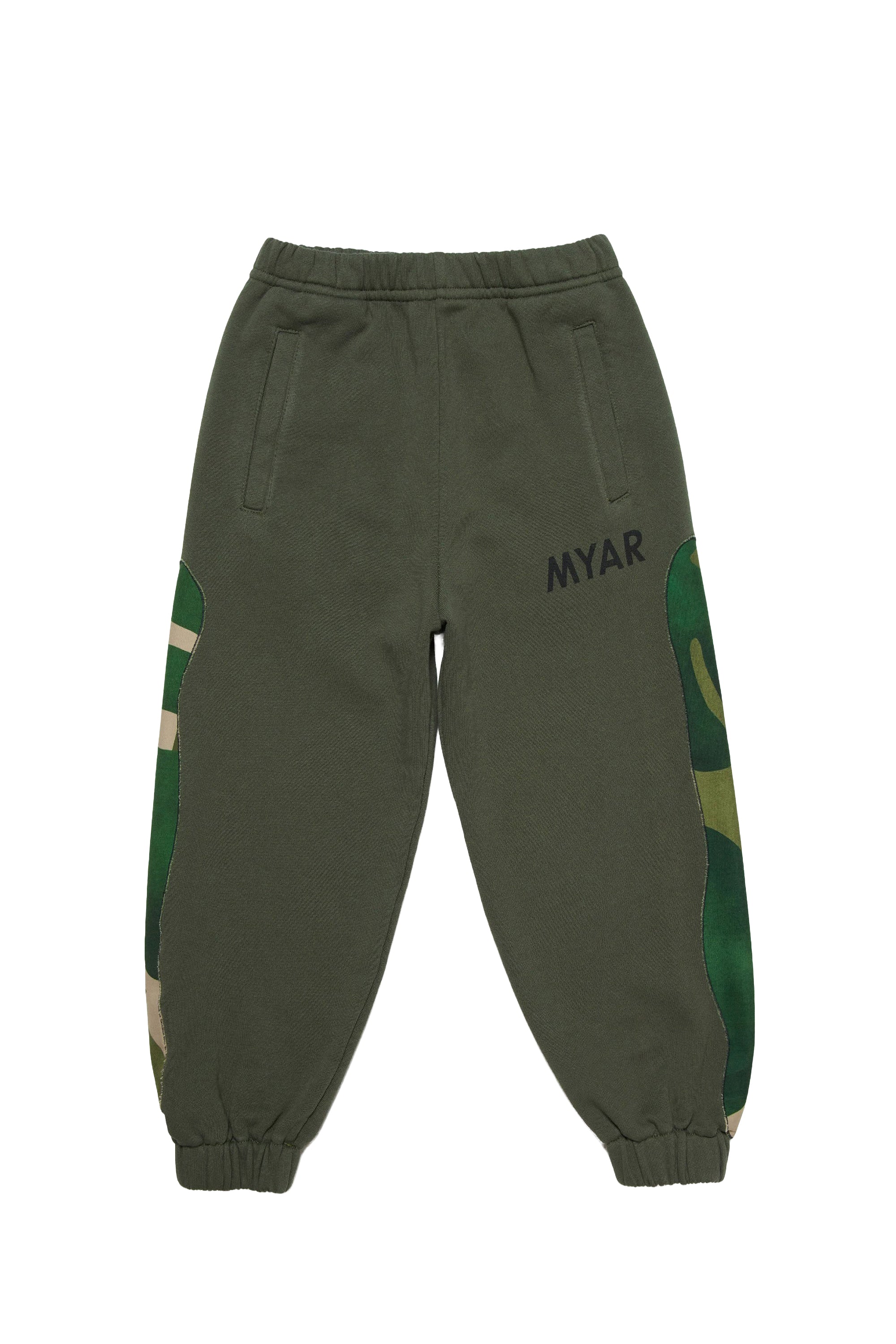 Track trousers with elasticated waistband - Army Green