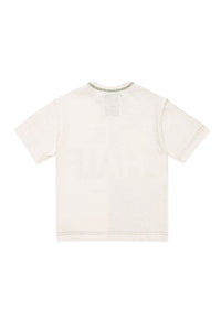 T-shirt à imprimé en lin mélangé - Off White