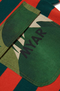 T-shirt à rayures - Orange & Green