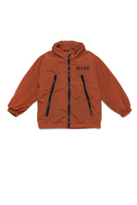 Zip-up hooded jacket - Deep Orange