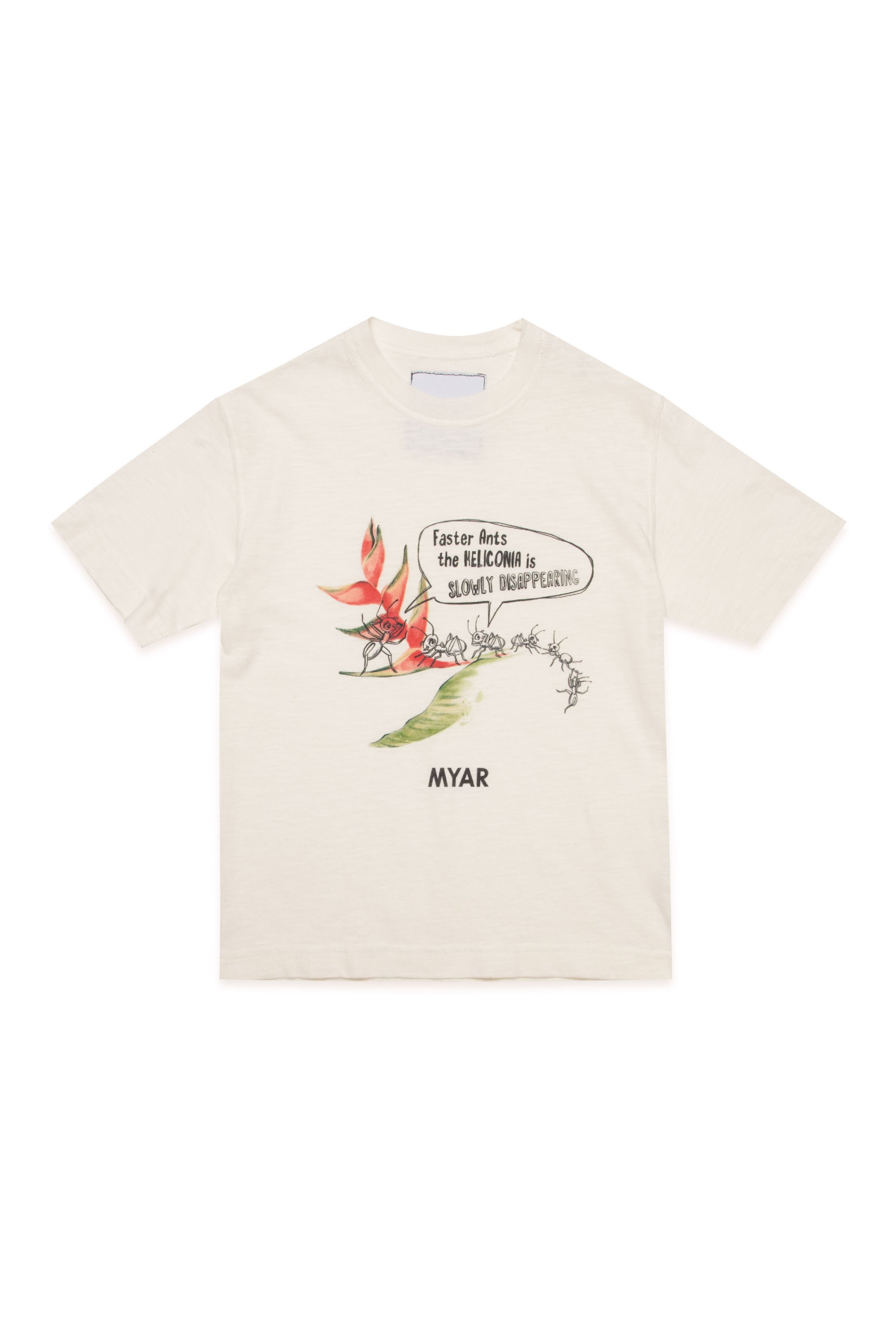 Linen print T-shirt - Off White