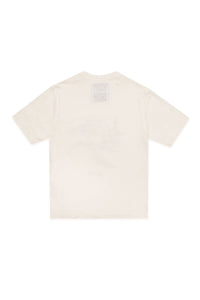 Linen print T-shirt - Off White