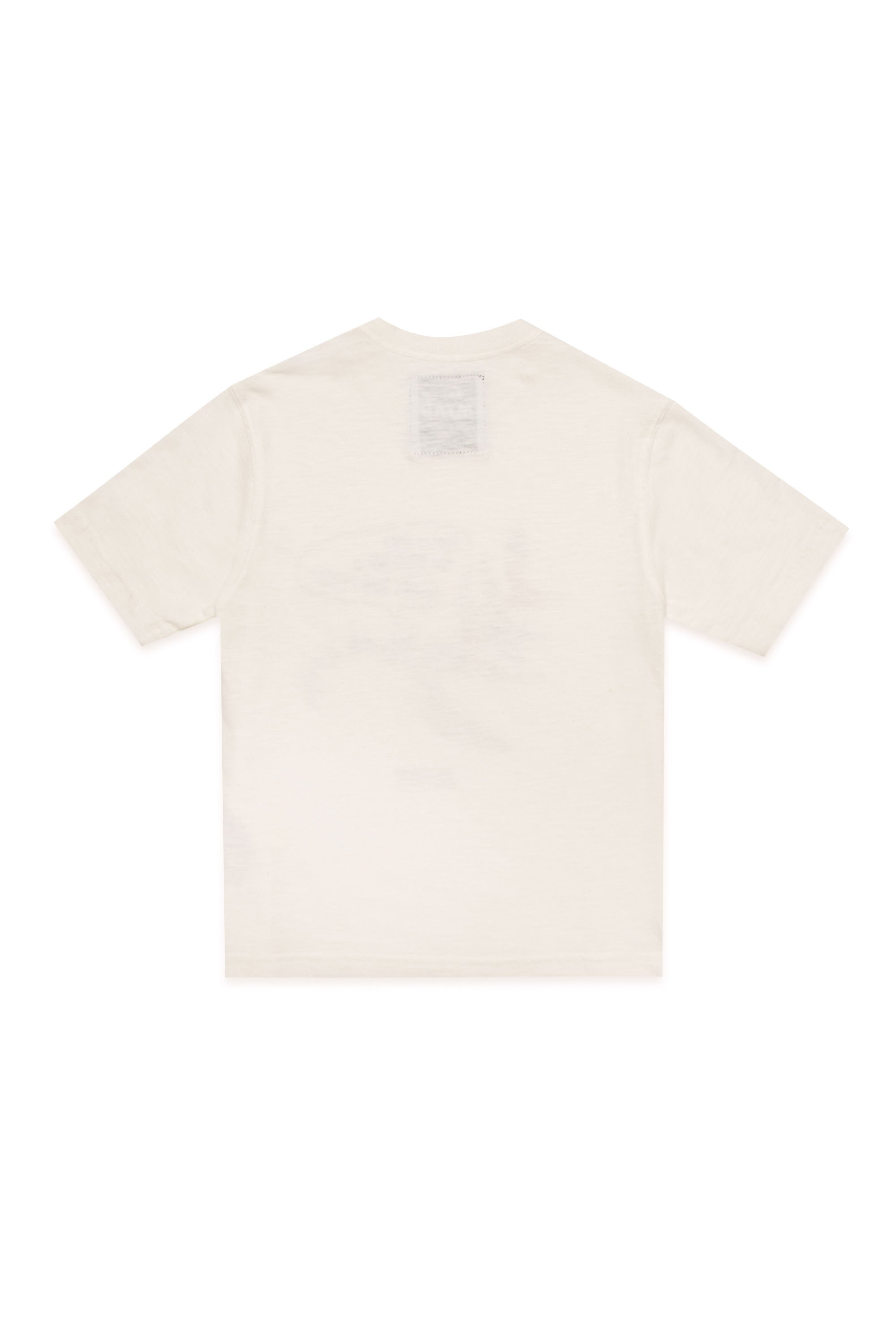 Linen print T-shirt - Off White