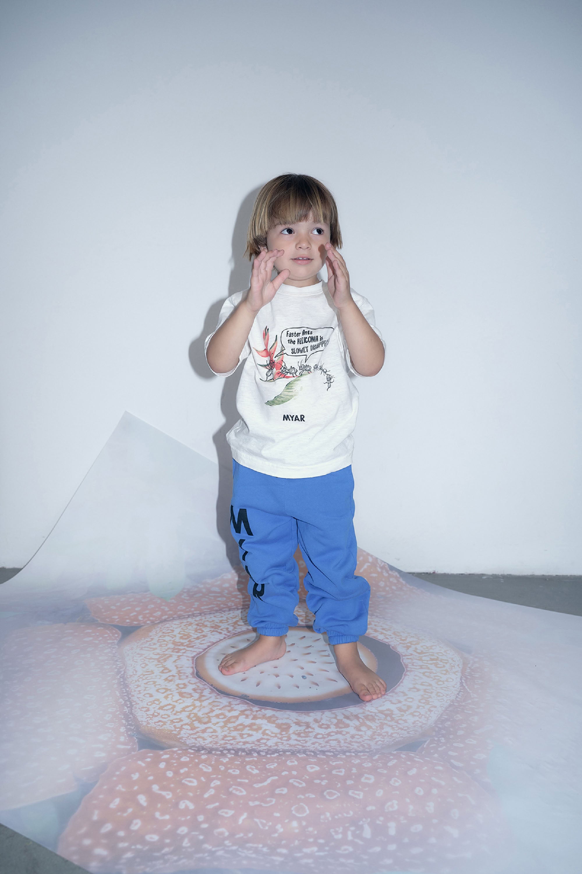 Linen print T-shirt - Off White