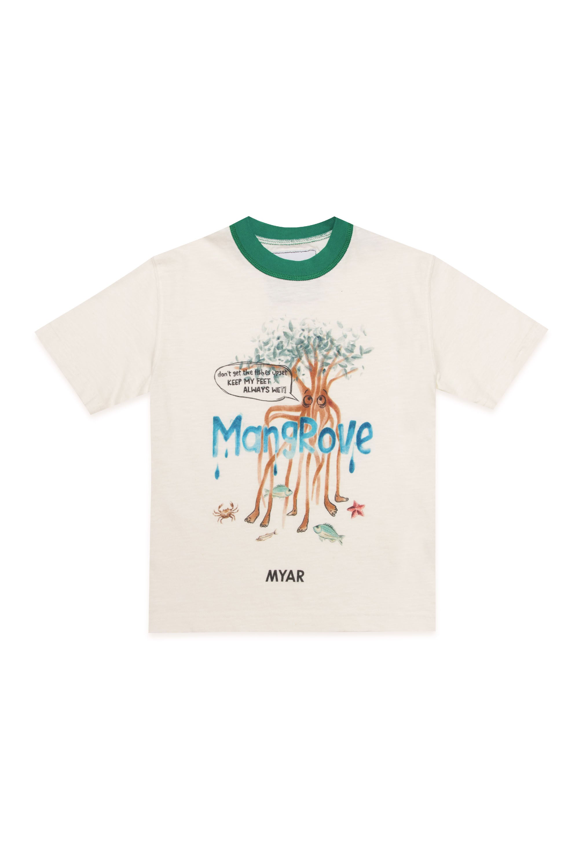 T-shirt à imprimé en lin mélangé - Off White