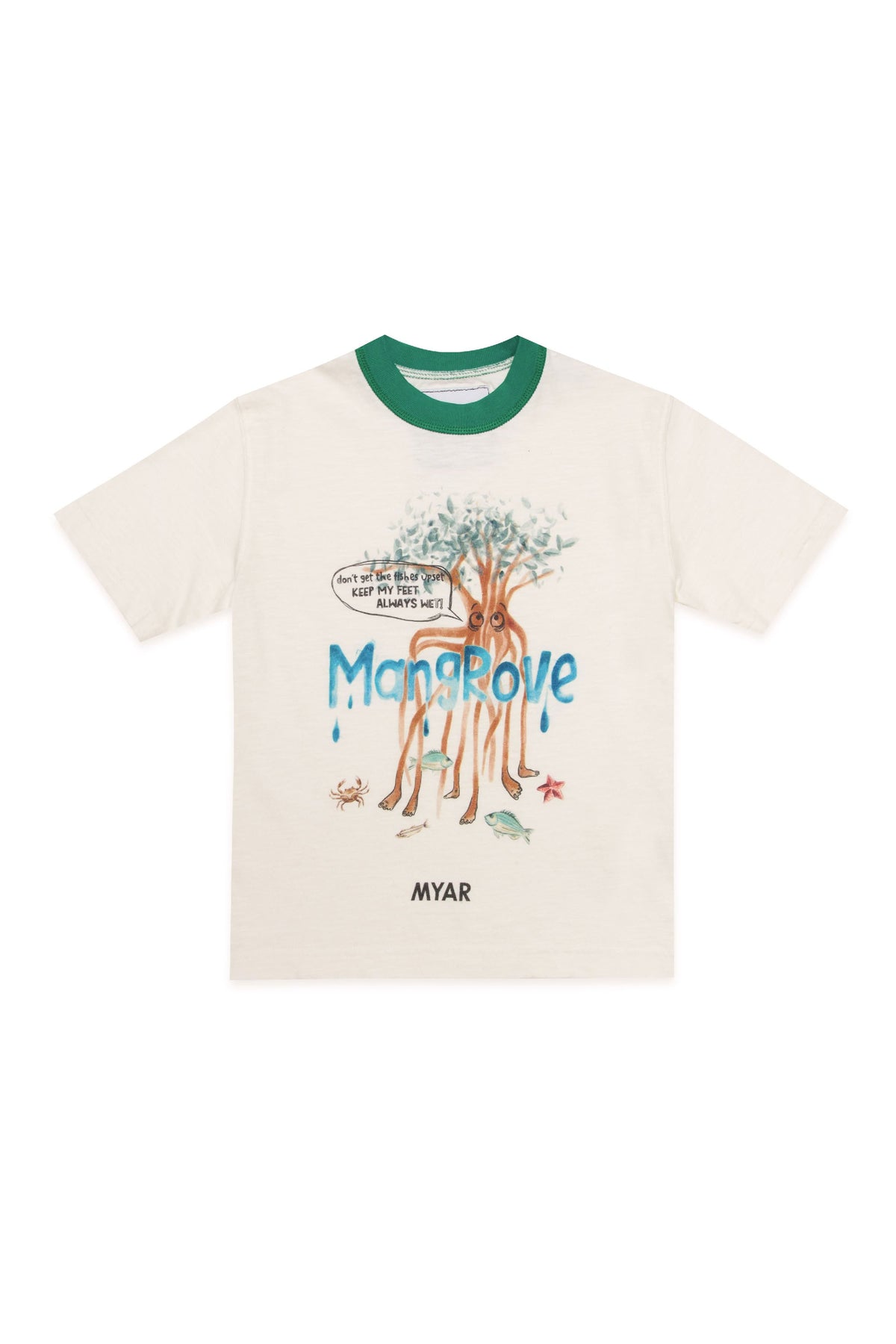 T-shirt à imprimé en lin mélangé - Off White