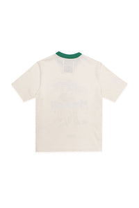 T-shirt à imprimé en lin mélangé - Off White