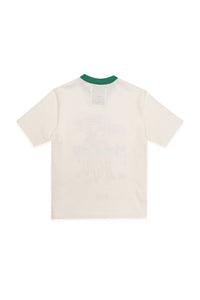 T-shirt à imprimé en lin mélangé - Off White