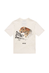 Linen print T-shirt - Off White