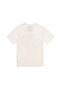Linen print T-shirt - Off White