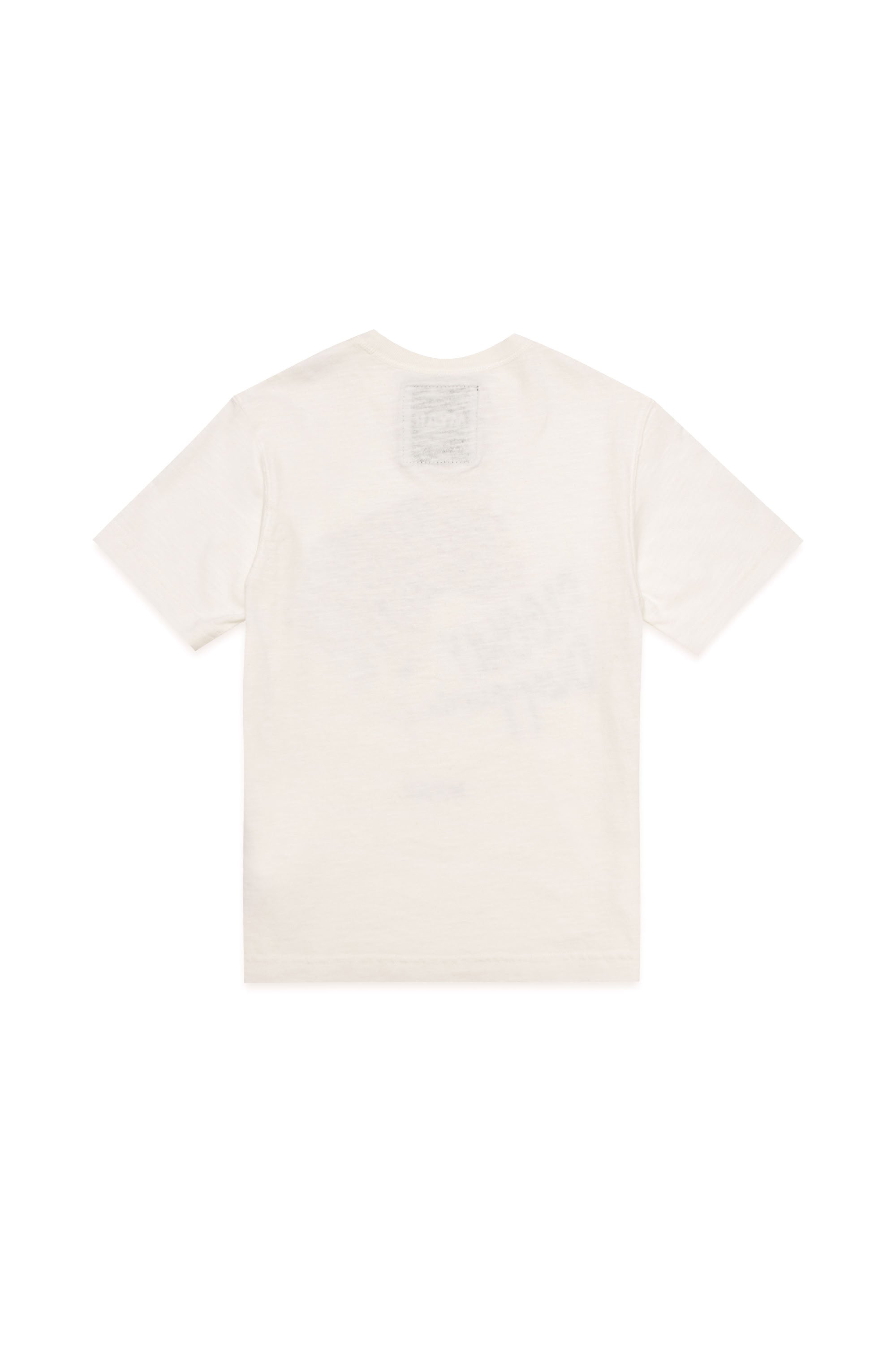 Linen print T-shirt - Off White