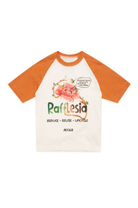 Linen print T-shirt - Off White