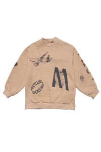 Printed sweatshirt - Natural Beige